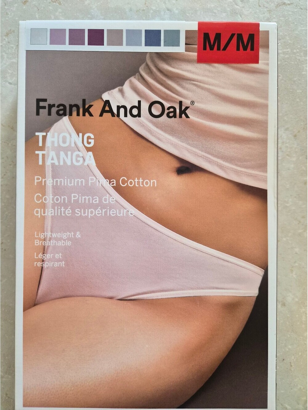Frank And Oak Premium Pima Cotton Thong Panties Multi-Color Size M/M